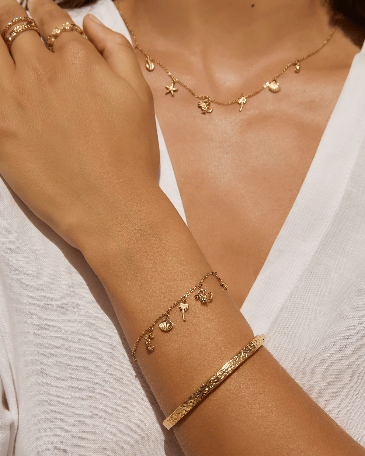 Ariel Gold Bracelet by Arms of Eve 