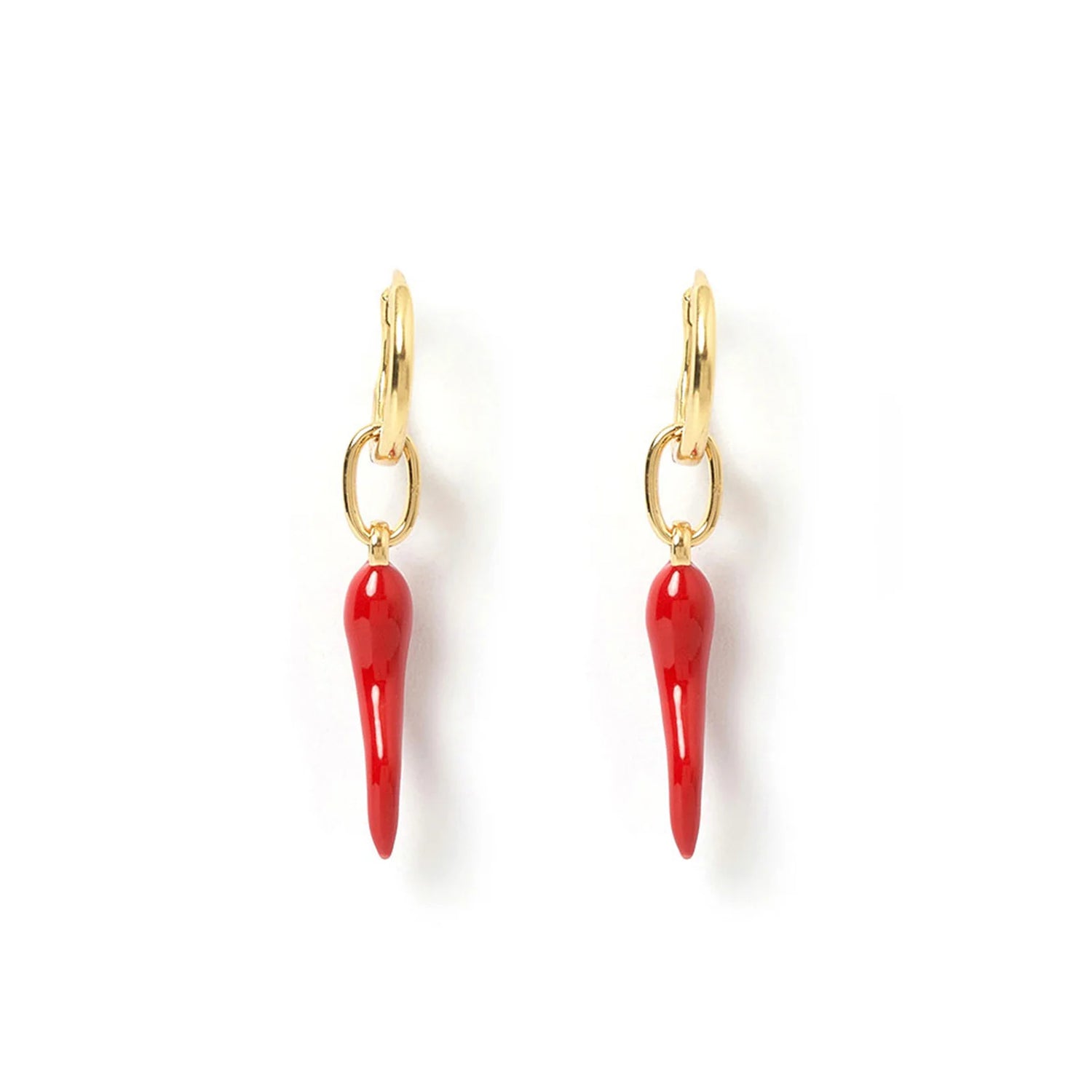 Cornicello Red Charm Earrings by Arms of Eve