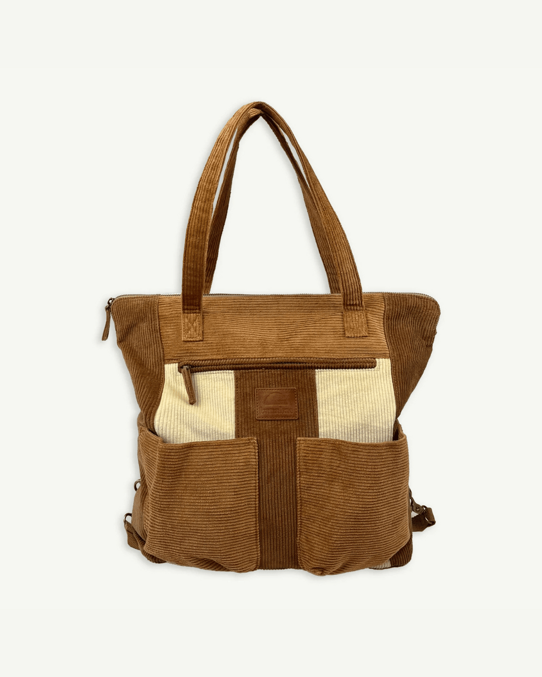 Corduroy Spliced Convertible Backpack - Adults