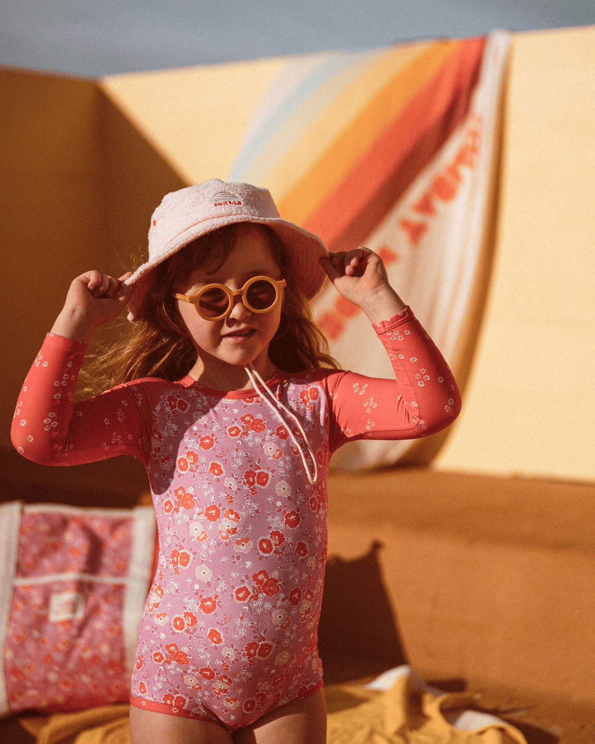 Rad Kids Pink Terry Hat (Candy Floss) by Banabae