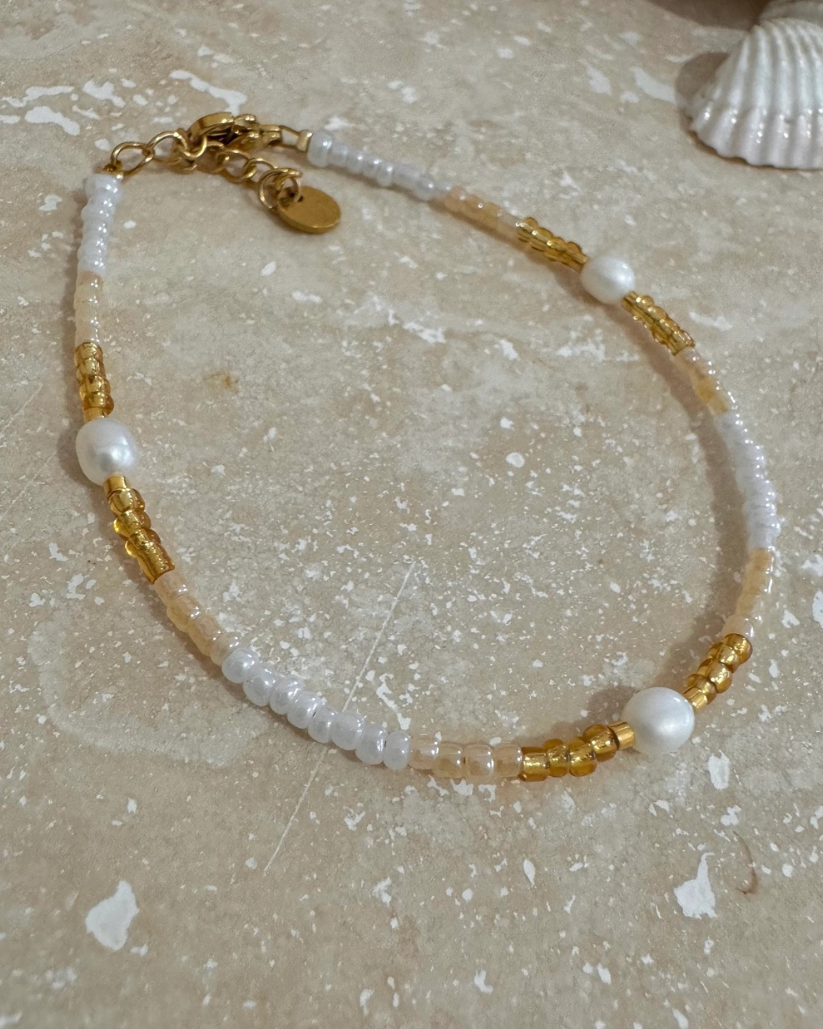 Beaded Anklet - Tideline (Adult)