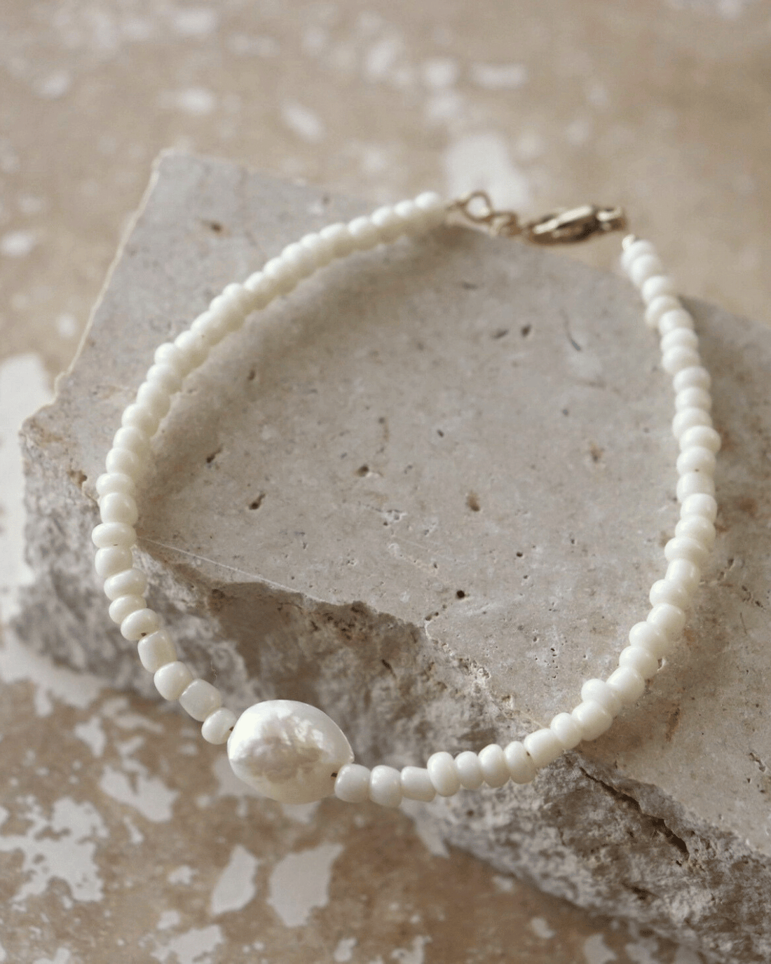 Luna.Foundling ❘ Beaded Bracelet - Bangalow Salt (Adult)