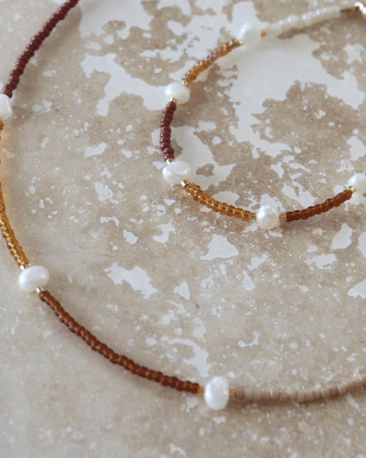 Luna.Foundling ❘ Beaded Bracelet - Mile Coffee (Adult)