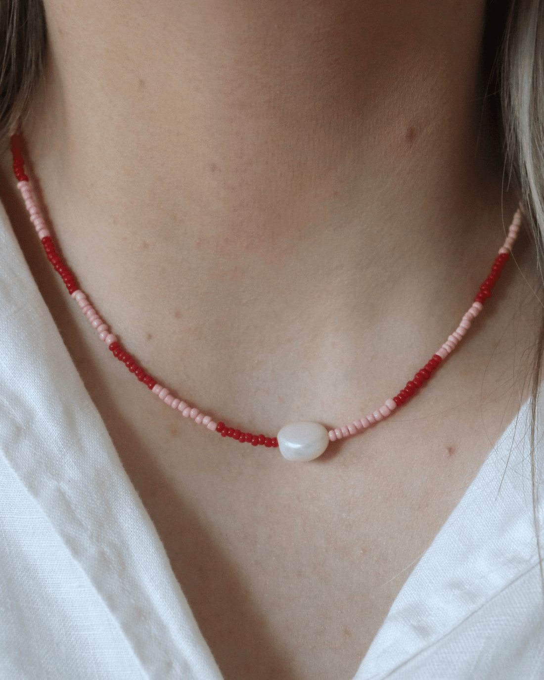 Luna.Foundling ❘ Beaded Necklace - Lively Strawberry (Adult) 