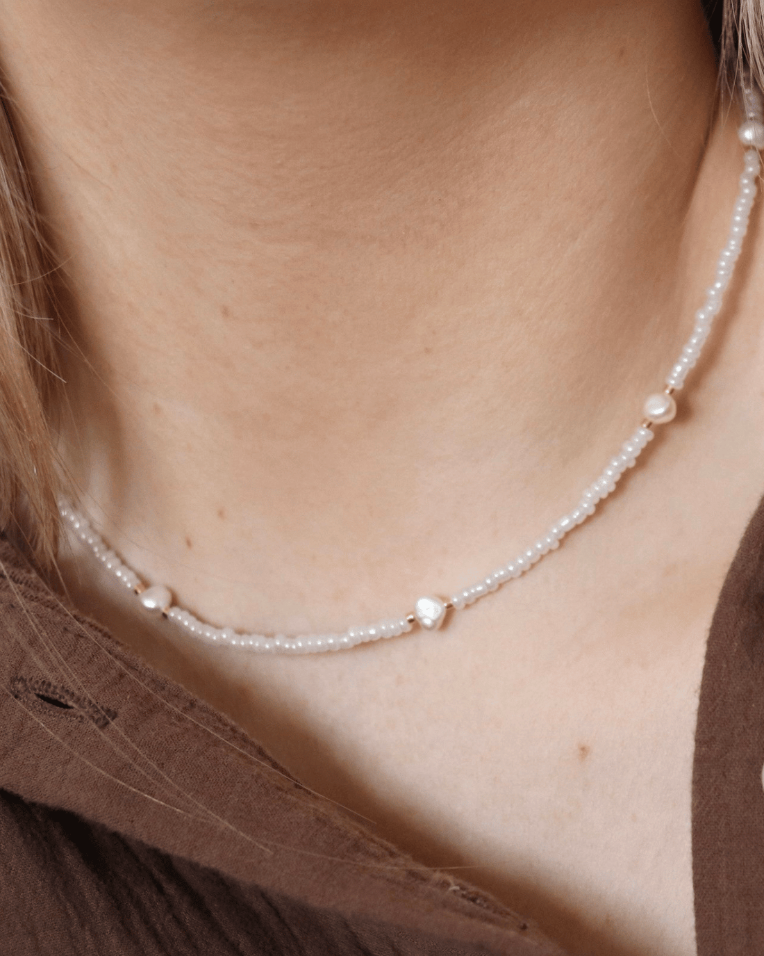 Luna.Foundling ❘ Beaded Necklace - Mile Pearly White (Adult)