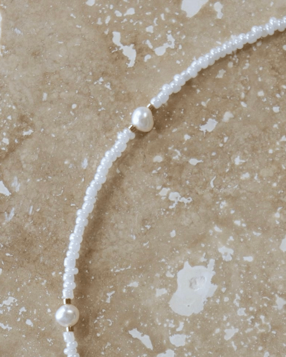 Luna.Foundling ❘ Beaded Necklace - Mile Pearly White (Adult)