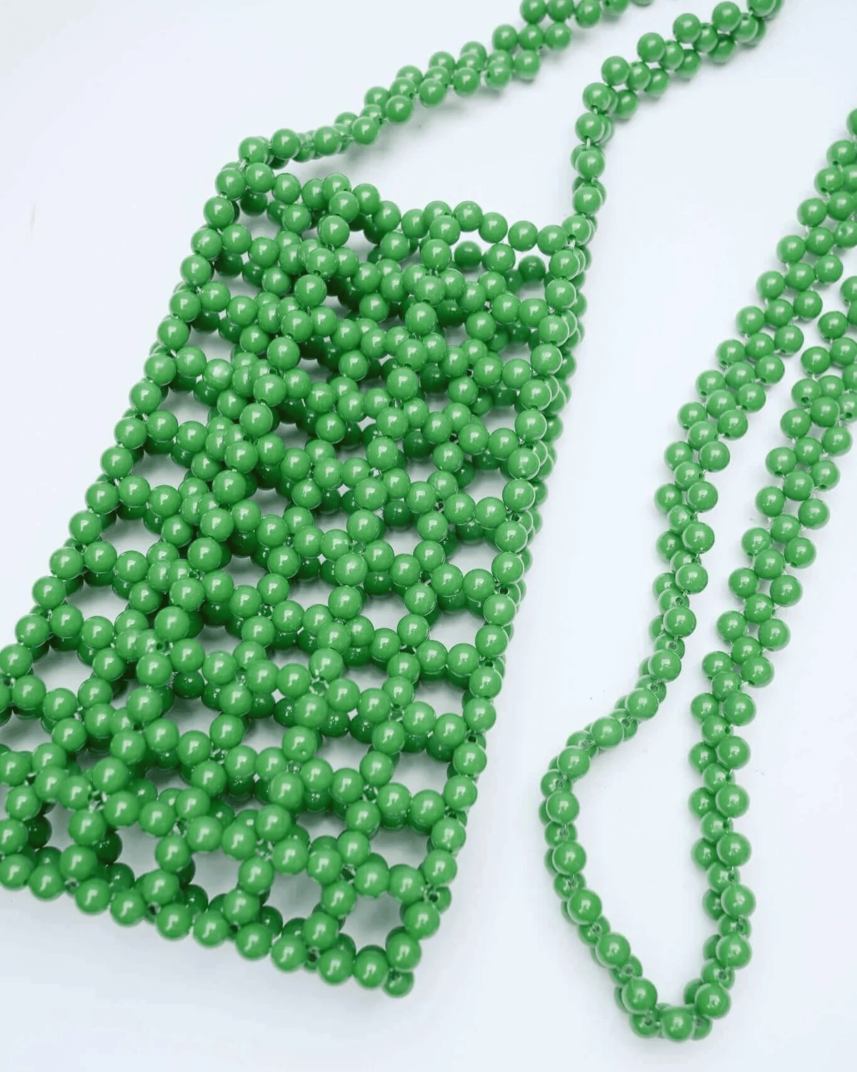 Hibiscus the Label - Beaded Phone Bag Green