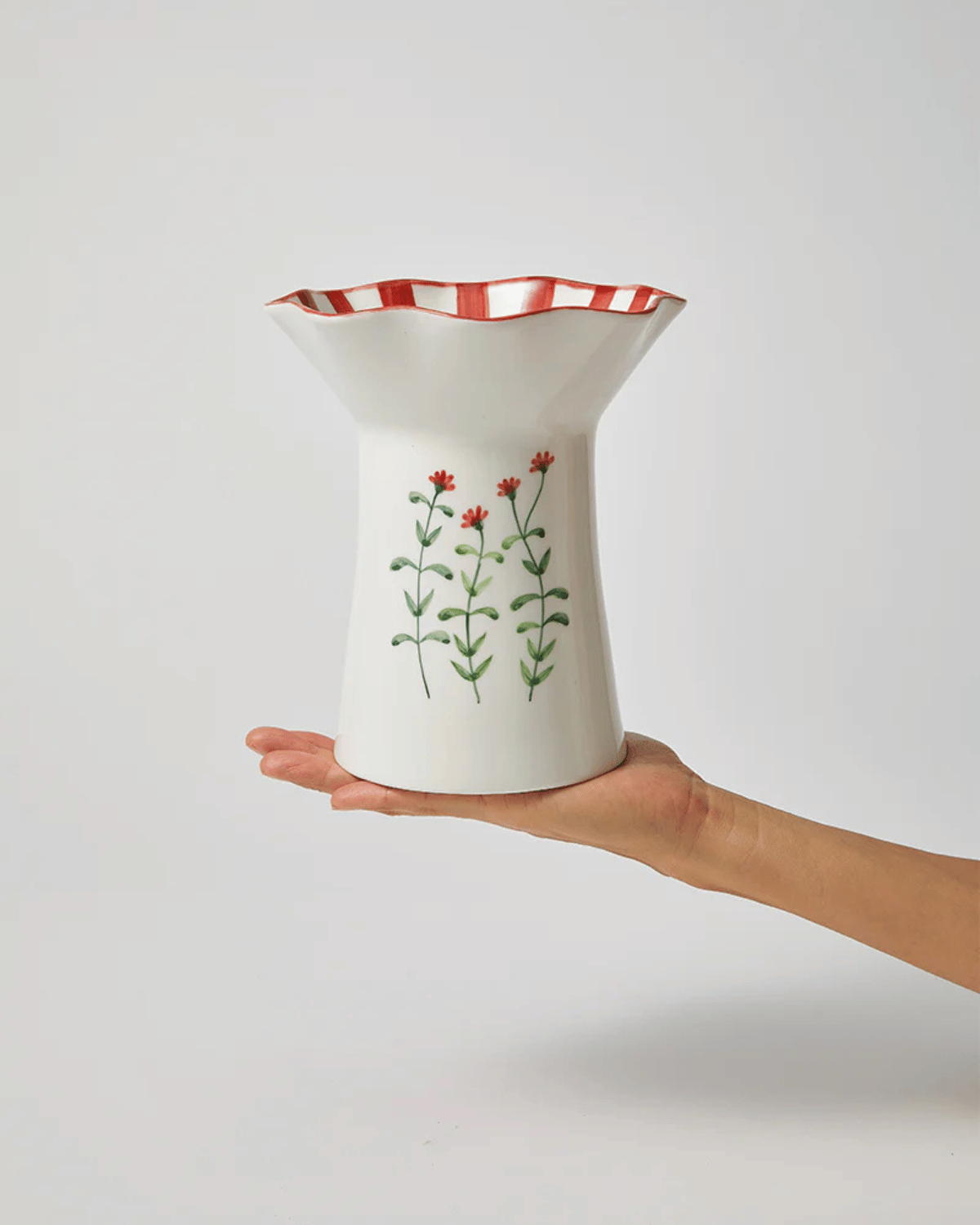 Blossom Tall Red Vase by Jones &amp; Co