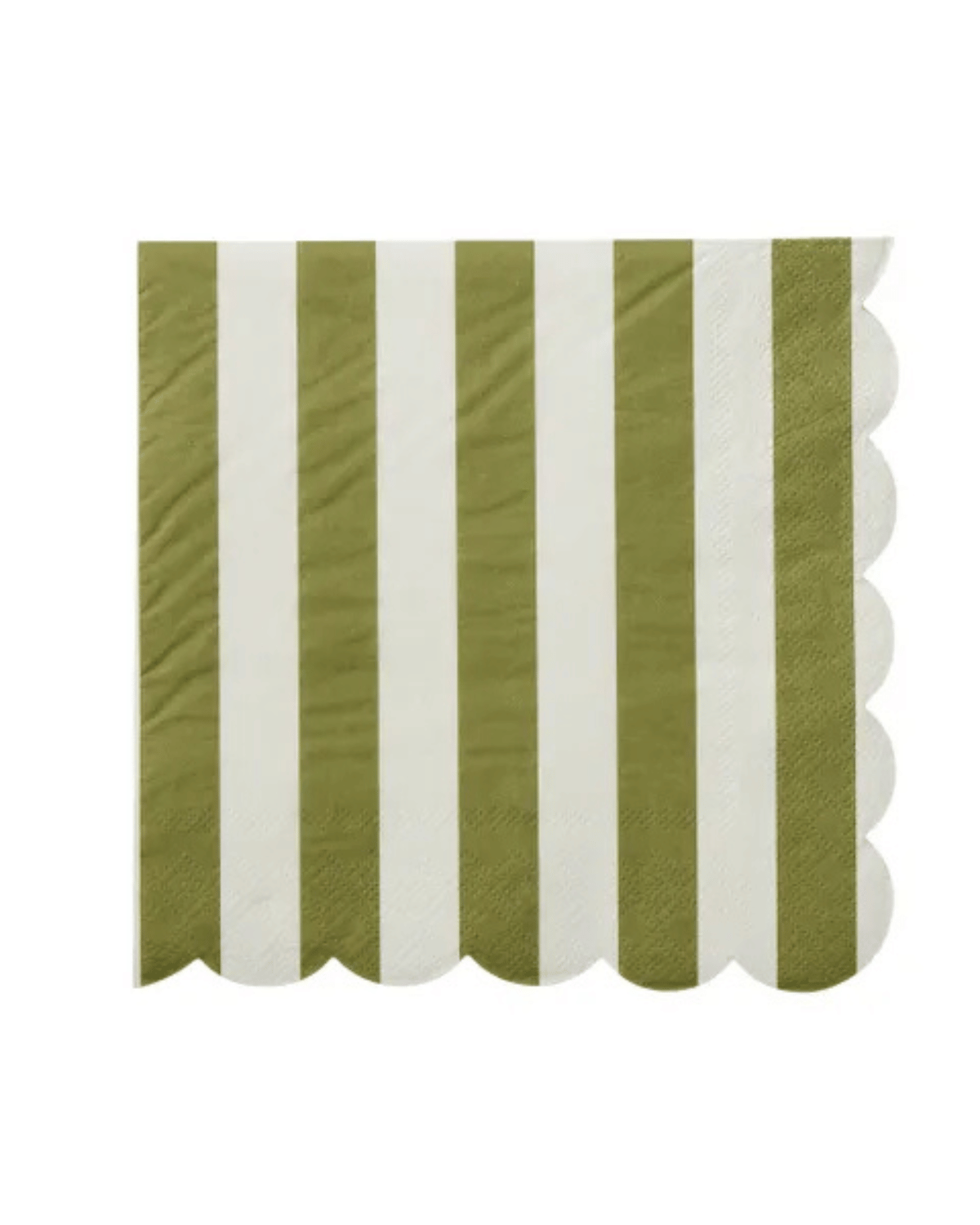 Carnival Stripe Napkins - Olive (20 pk)