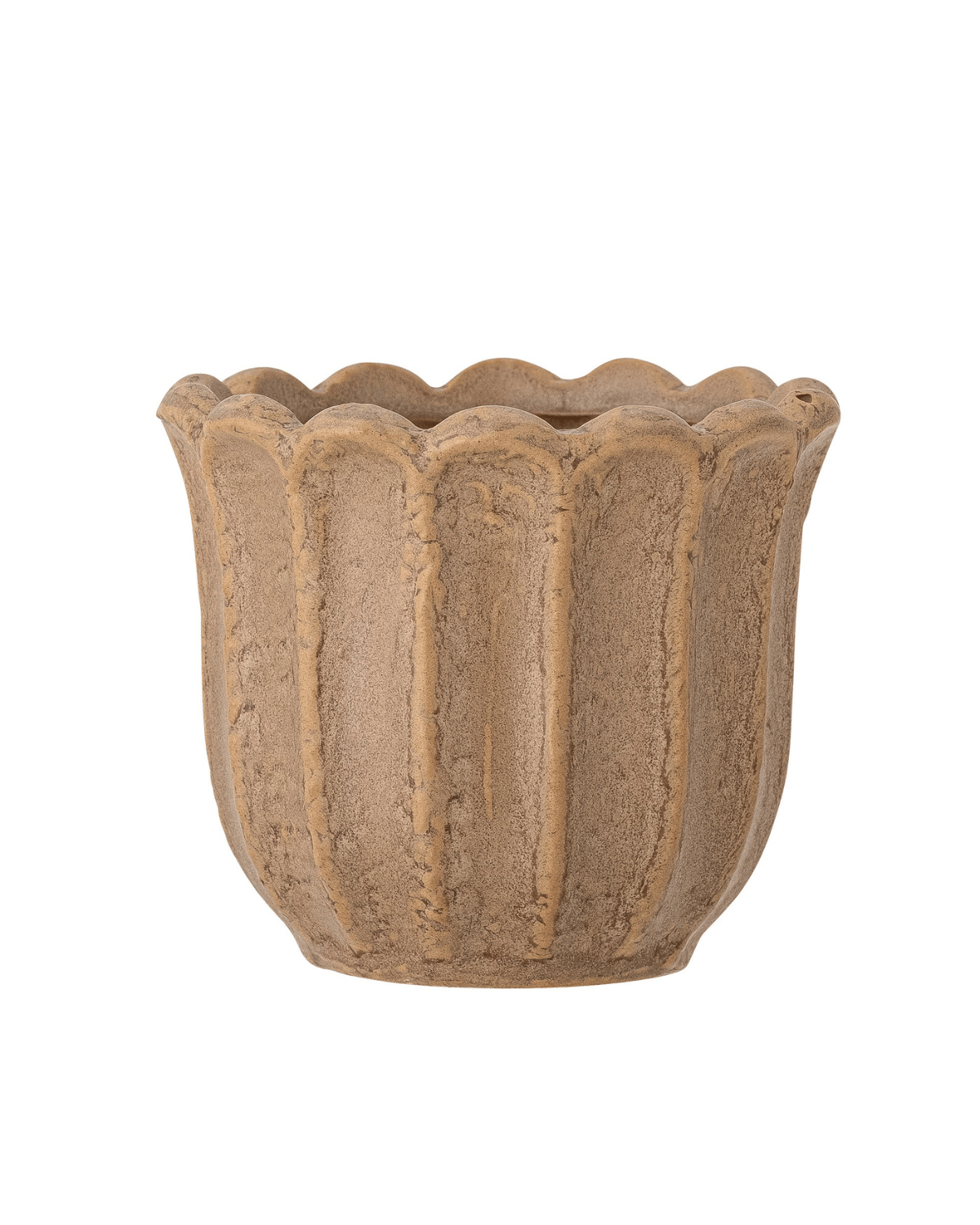 Chaca Stoneware Flowerpot (Brown) - By Bloomingville