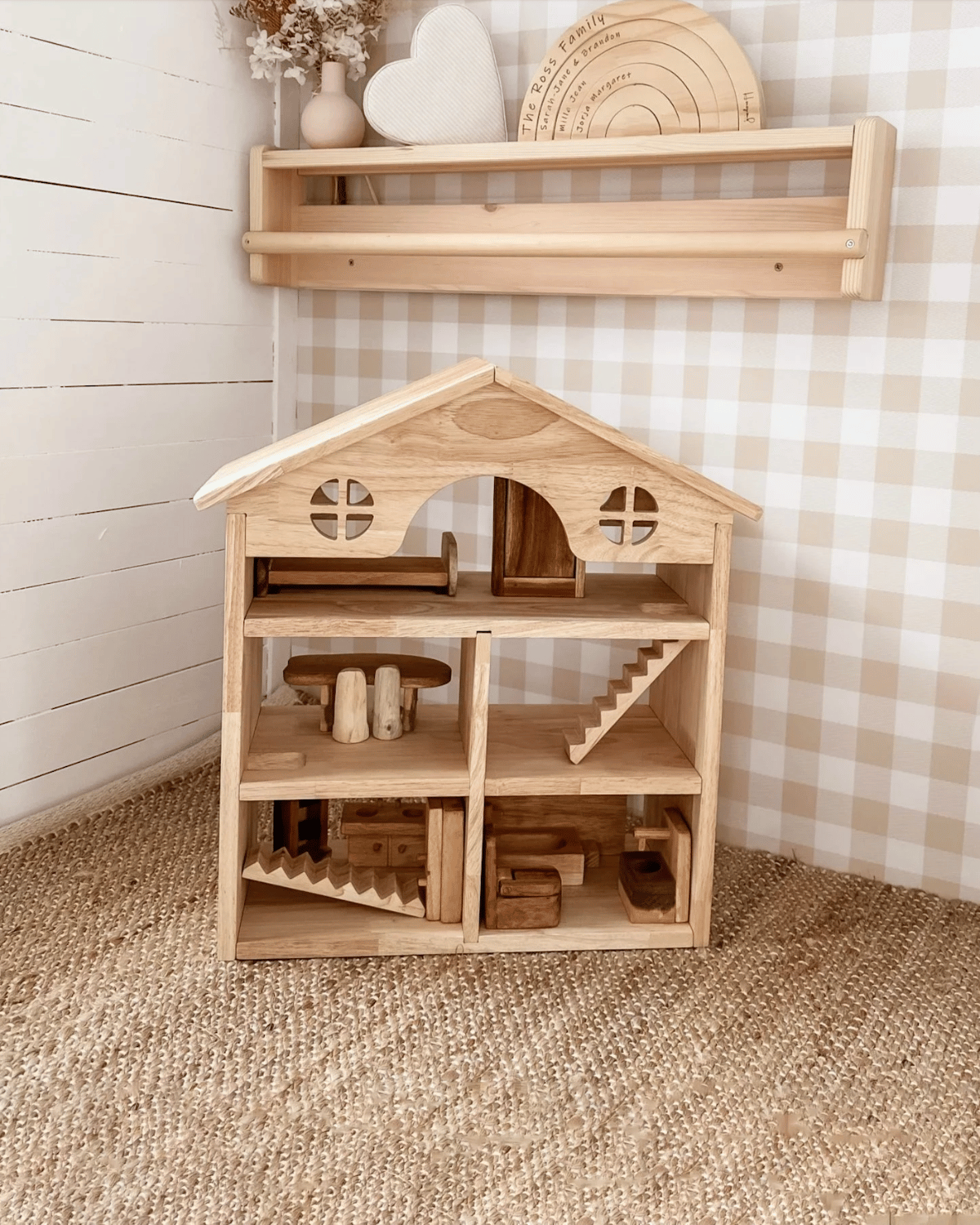 Classic Wooden Doll House by Qtoys