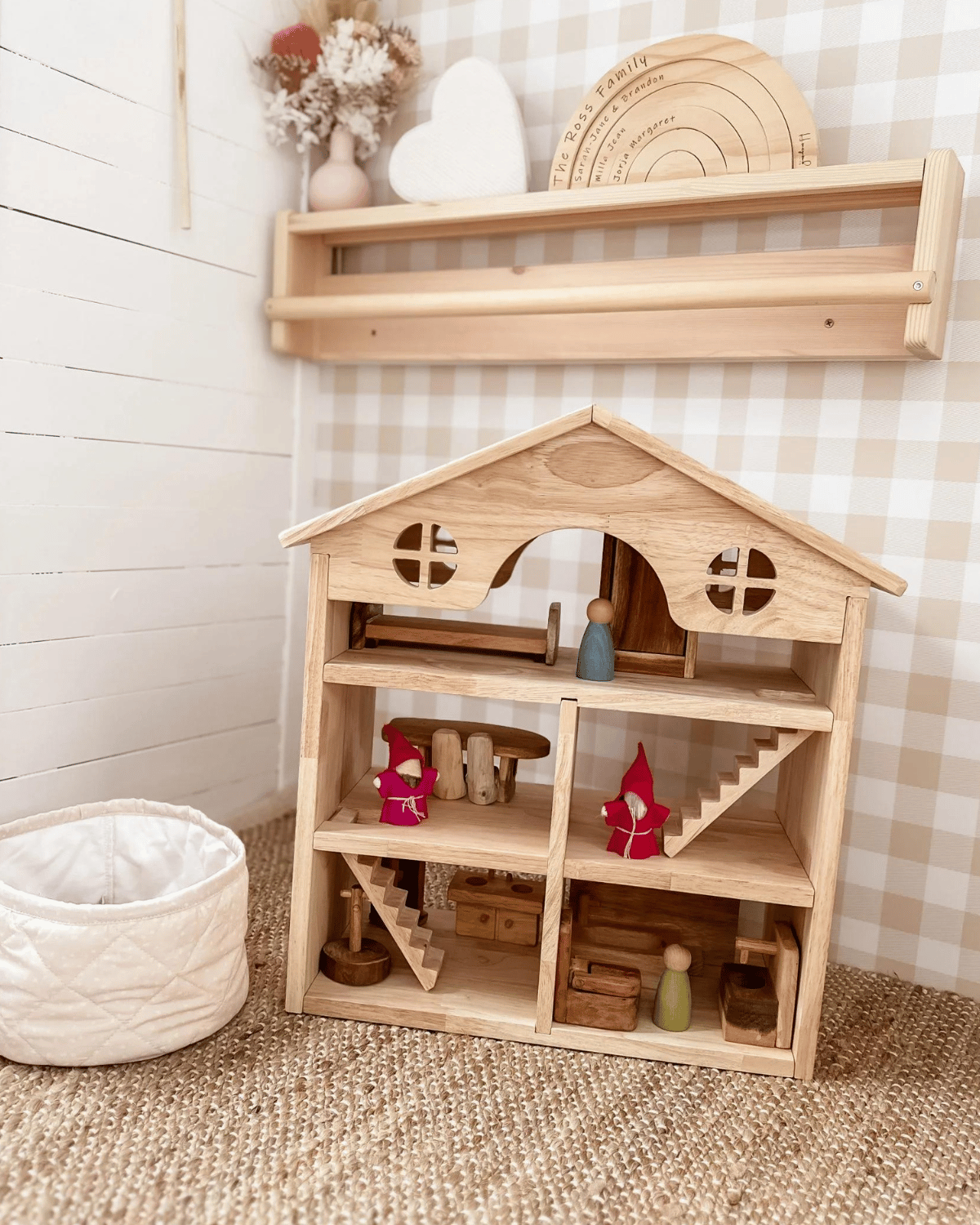 Classic Wooden Doll House by Qtoys