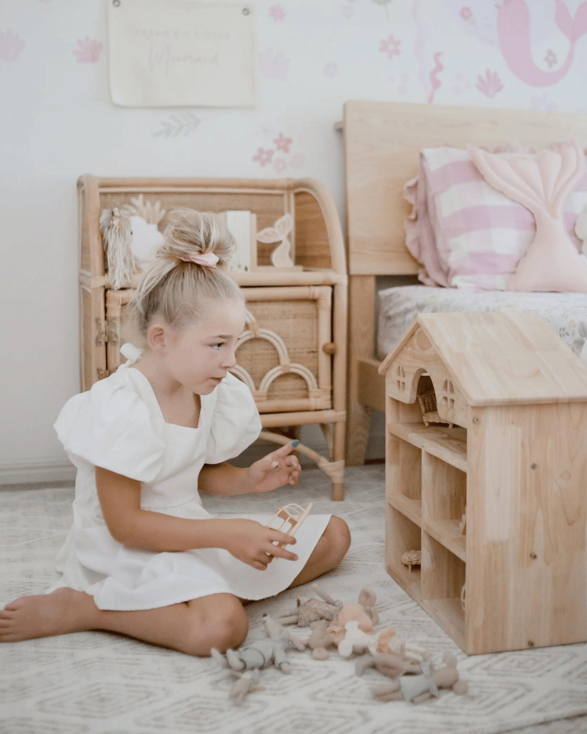 Classic Wooden Doll House by Qtoys