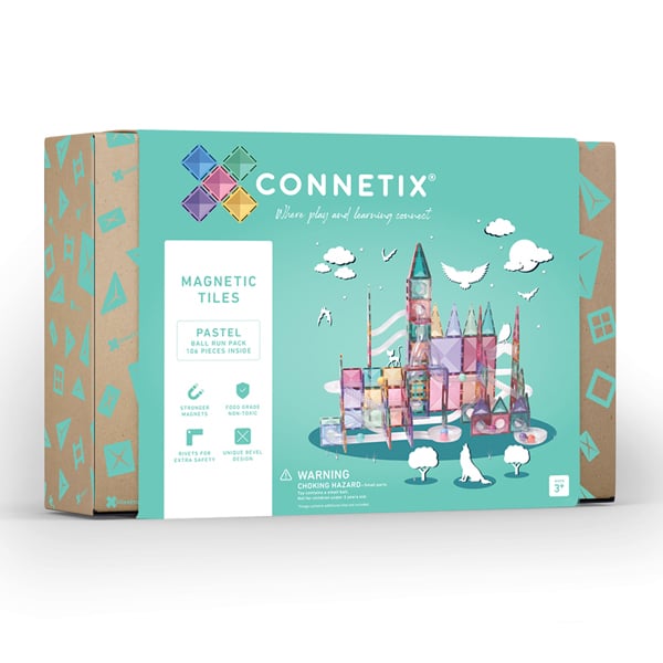 Connetix 106 Piece Pastel Ball Run Pack AU