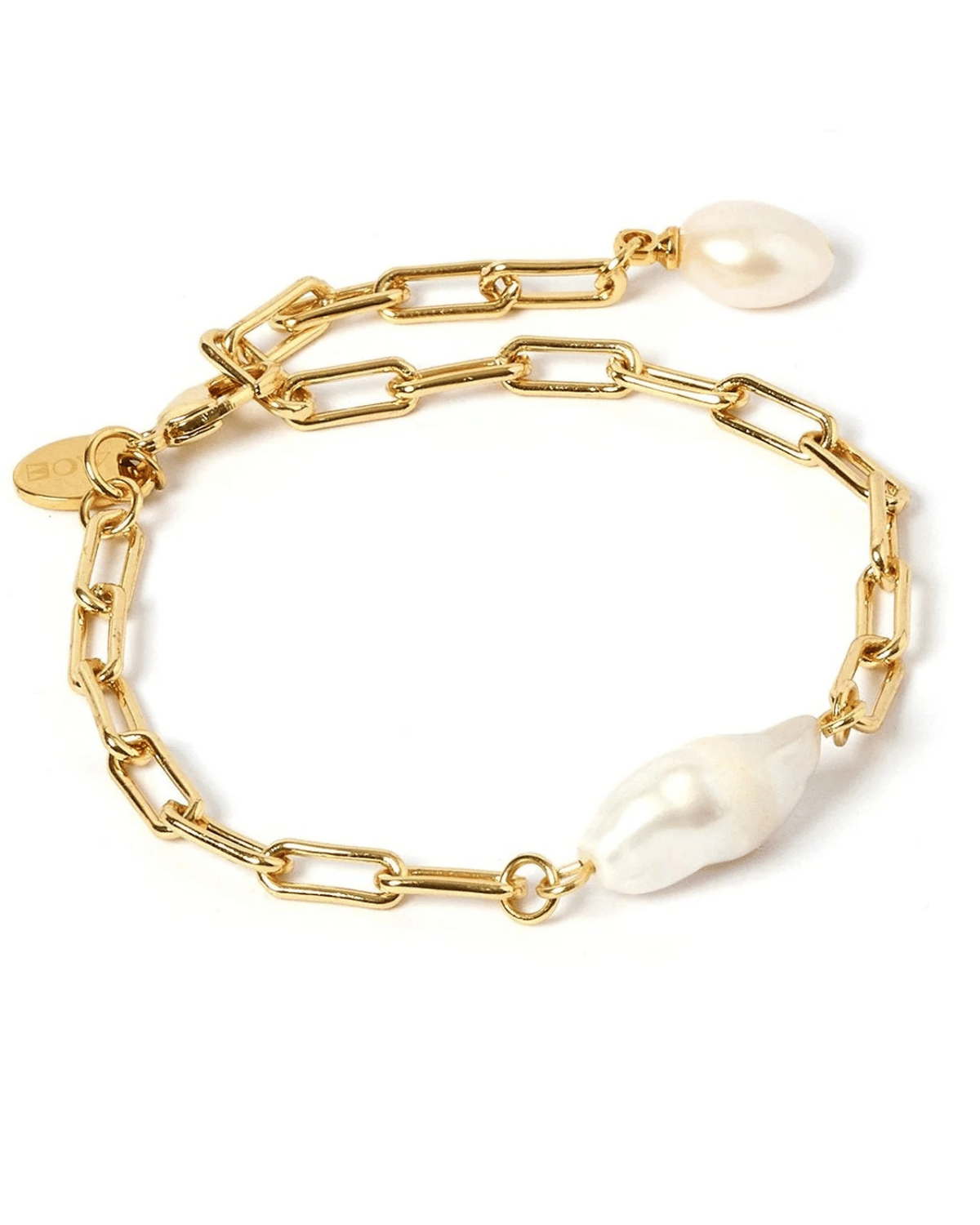 Danielle Gold and Pearl Bracelet by Arms of Eve