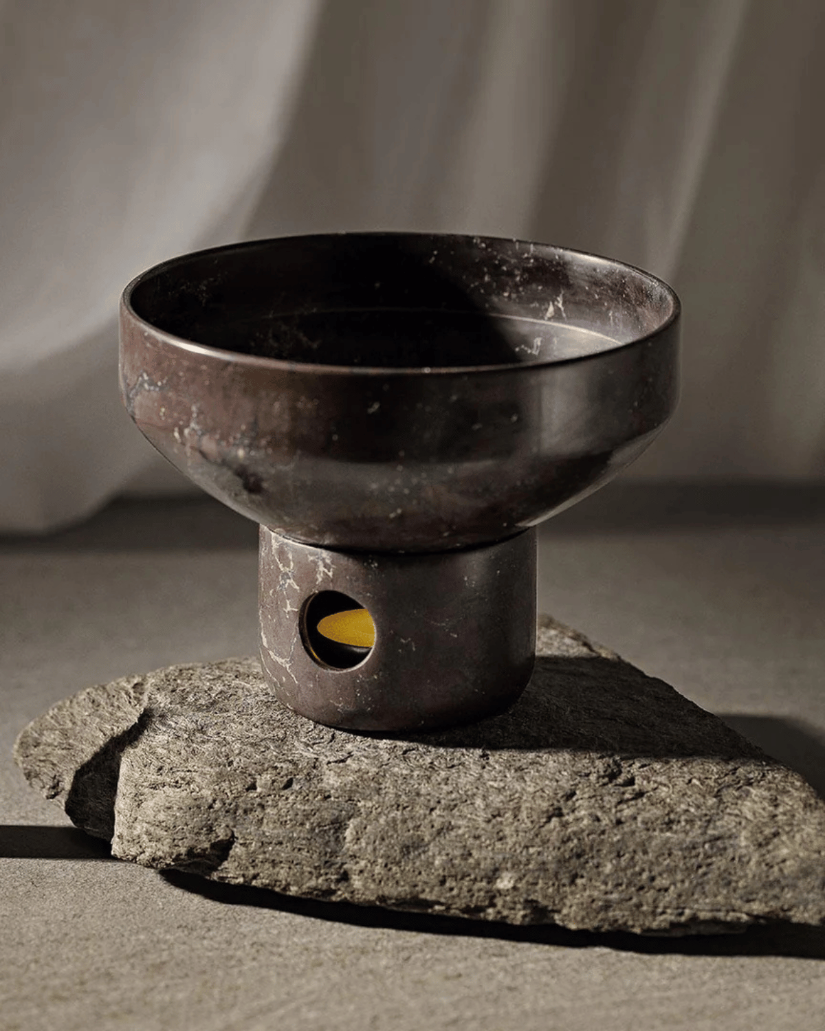 Dark Stone Oil Burner by Studio Milligram