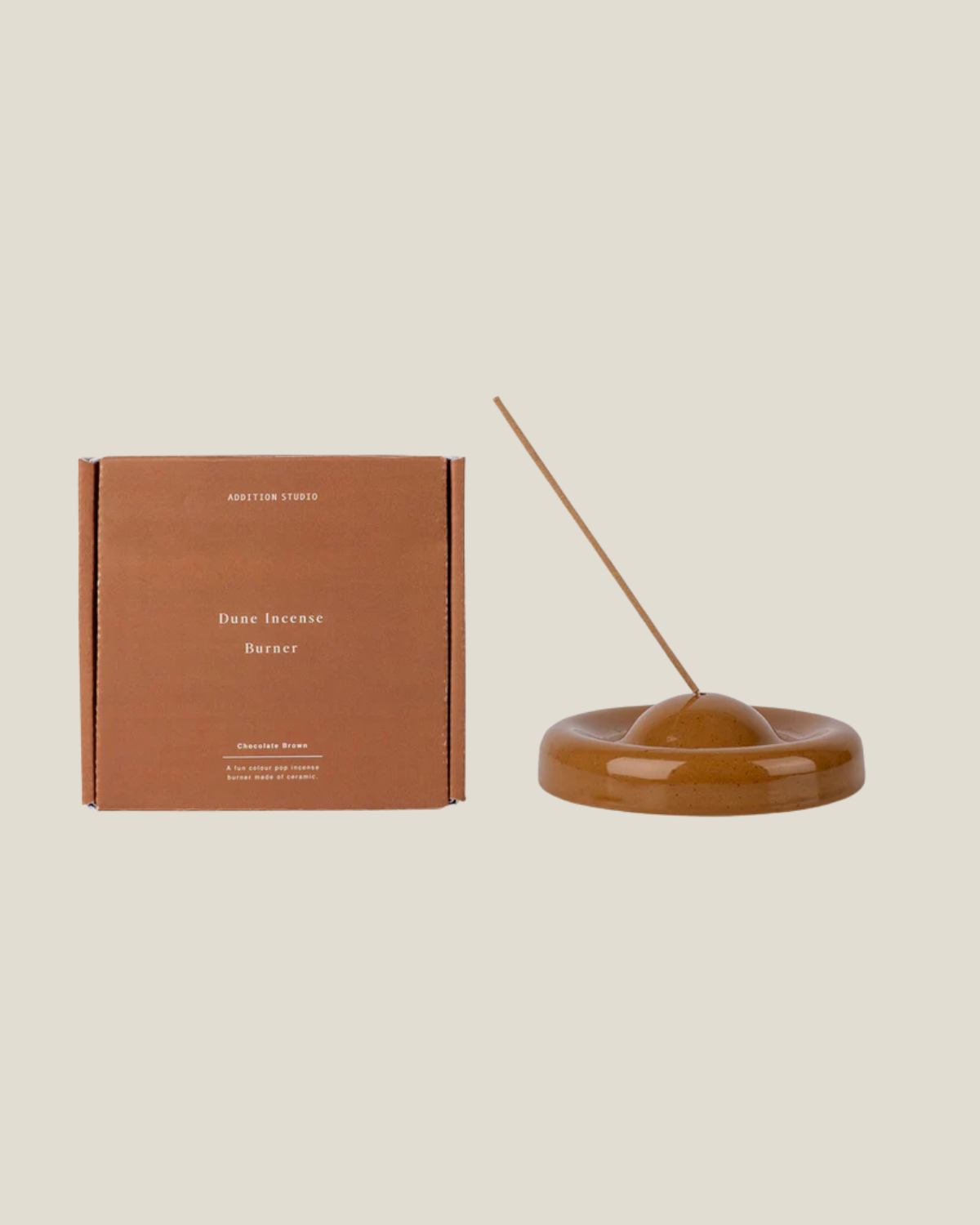 Dune Ceramic Incense Holder - Brown 