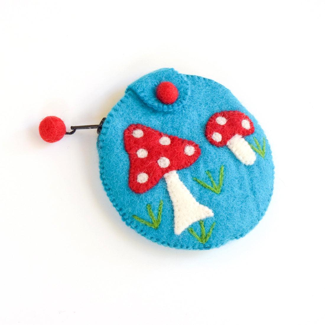 Mushroom Purse - Cyan