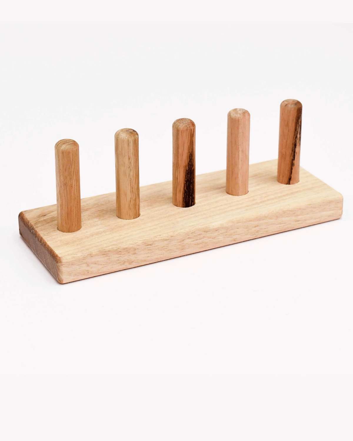 Wooden Finger Puppet Stand (5 Rods) by Tara Treasures