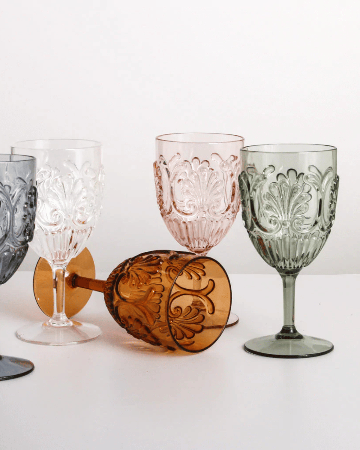 Flemington Acrylic Wine Glass by Indigo Love Collectors in Green