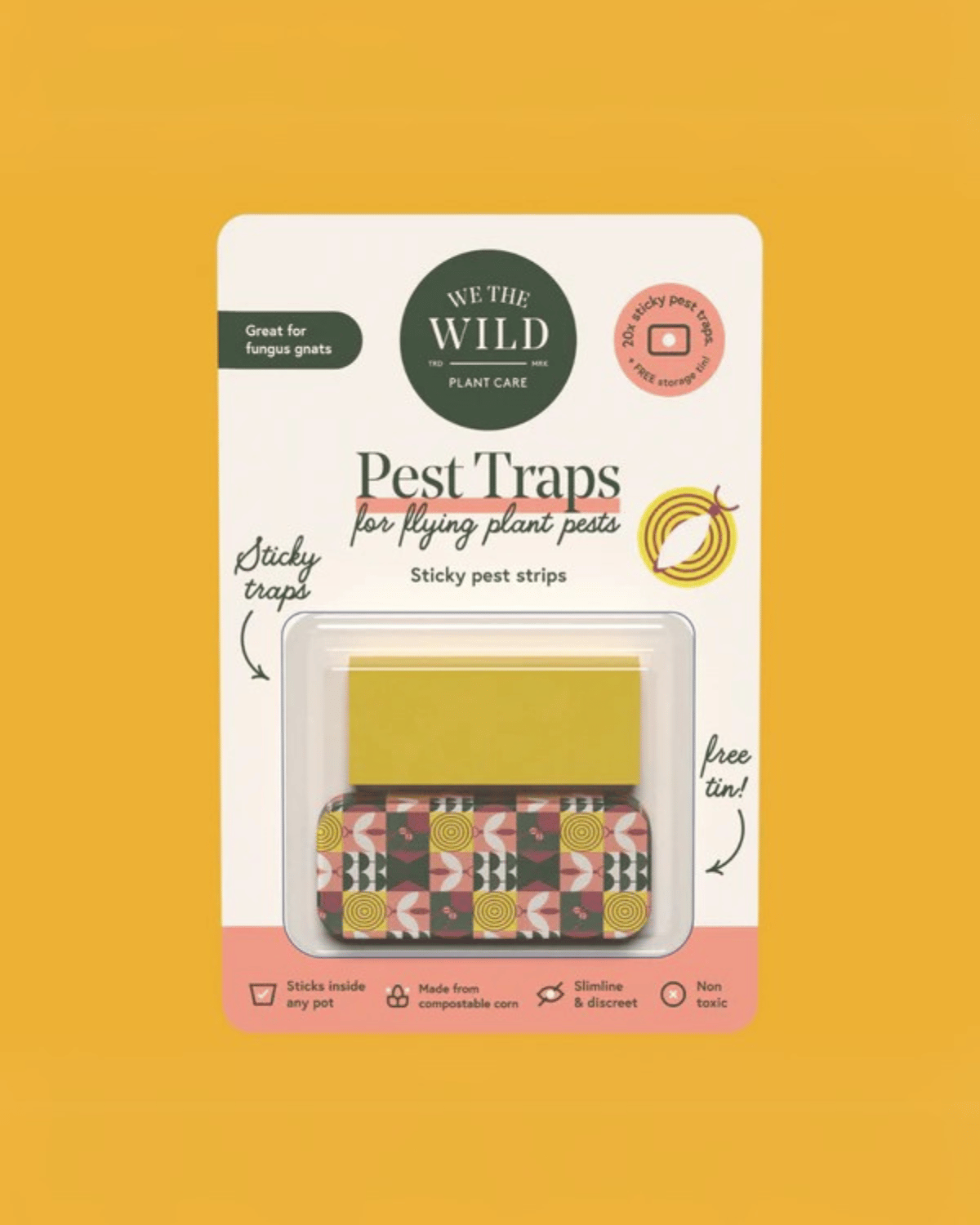 Fungus Gnat Compostable Sticky Traps by We The Wild Plant Care