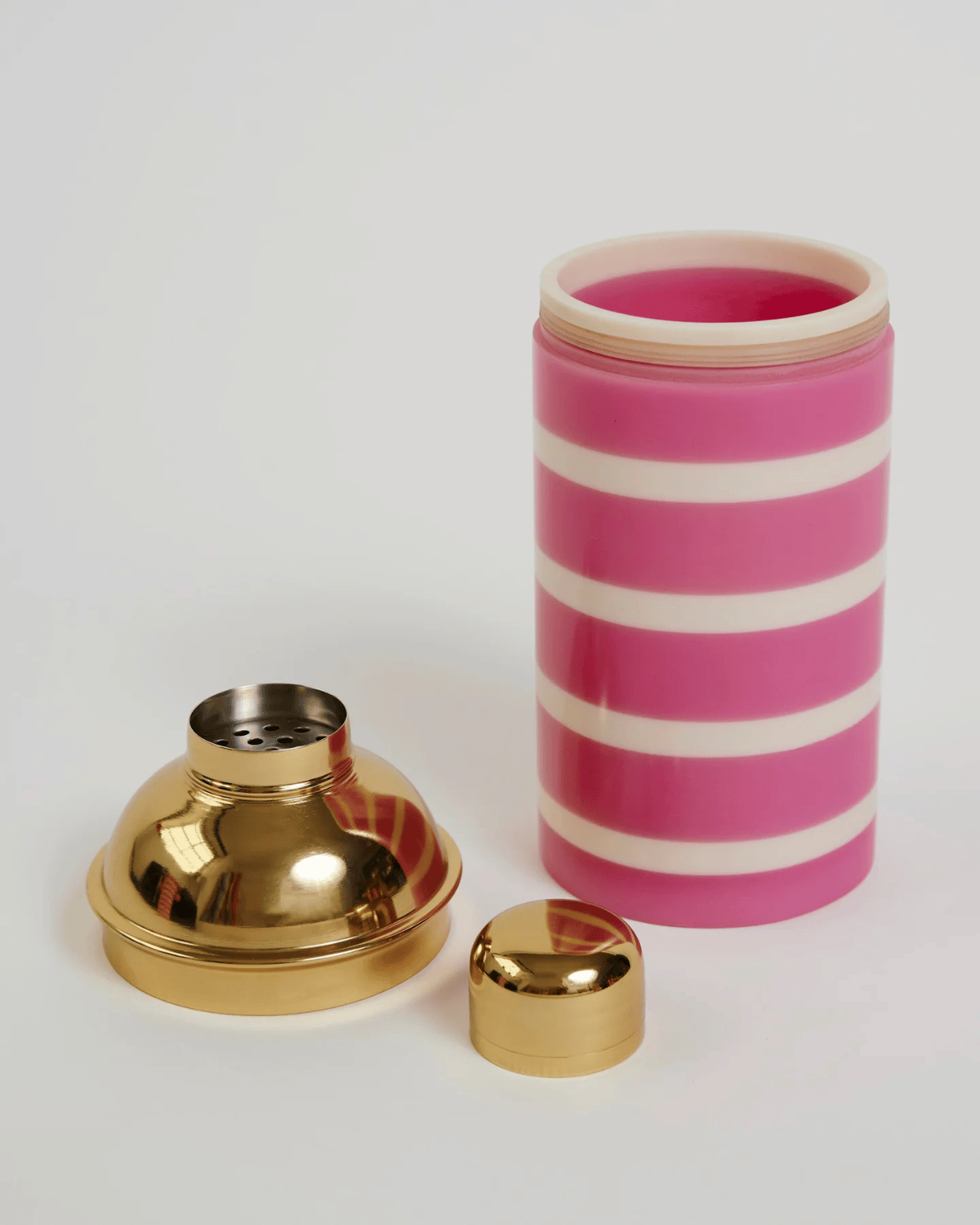 Kip&amp;Co Gypsy Rose Stripe Resin Cocktail Shake