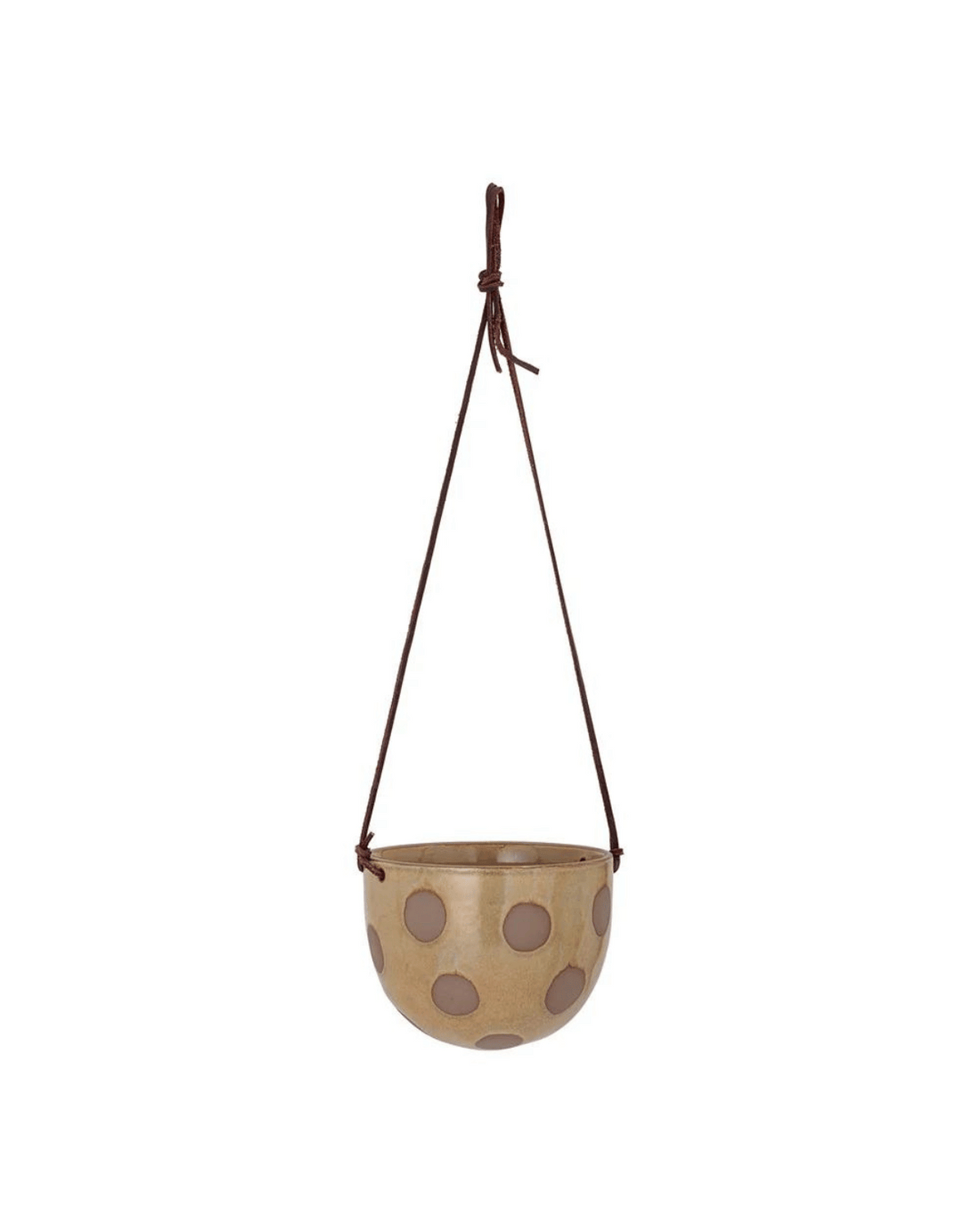 Hellan Hanging Brown Pot (Brown Spot) - By Bloomingville 