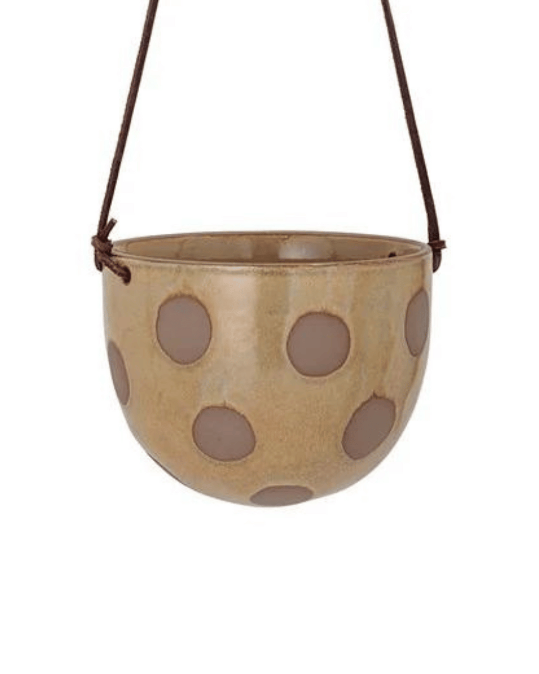 Hellan Hanging Brown Planter (Brown Spot) - By Bloomingville 