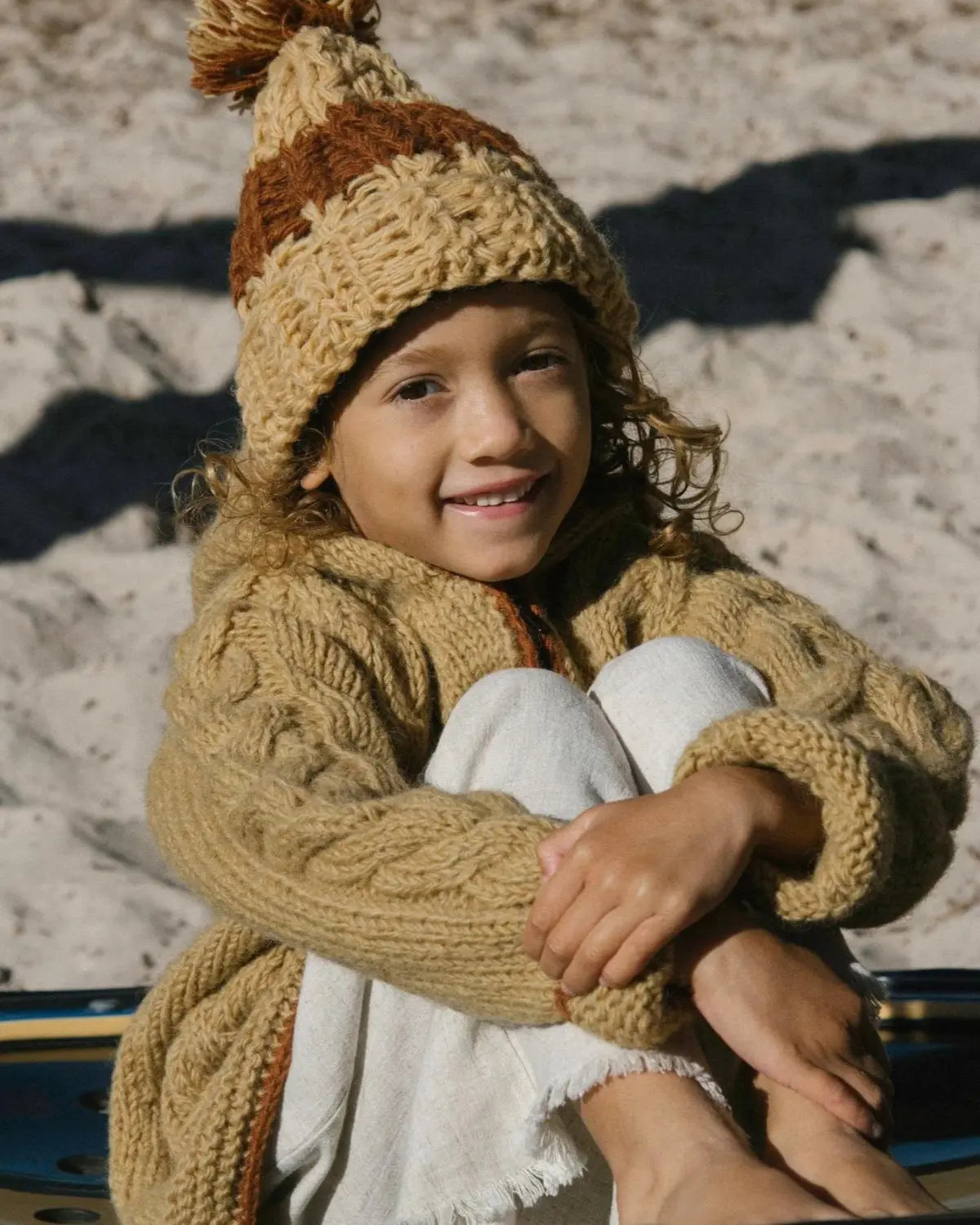 Kids Hazel Beanie - Butterscotch + Uluru by Hobo &amp; Hatch ❄️