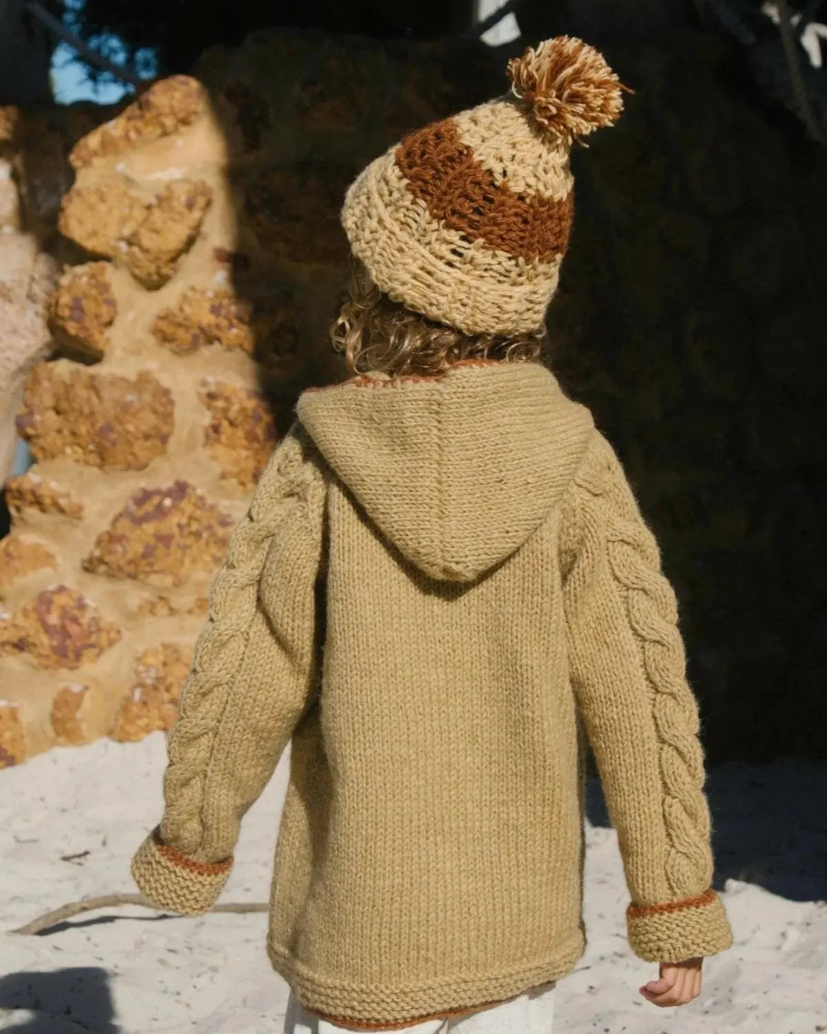  Kids Hazel Beanie - Butterscotch + Uluru by Hobo &amp; Hatch ❄️