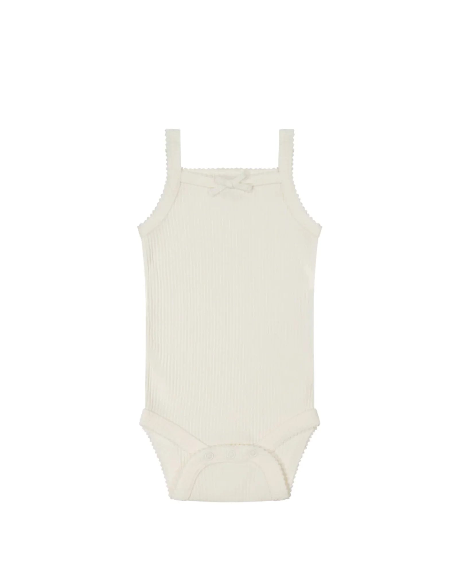 Organic Cotton Modal Singlet Bodysuit ~ Milk