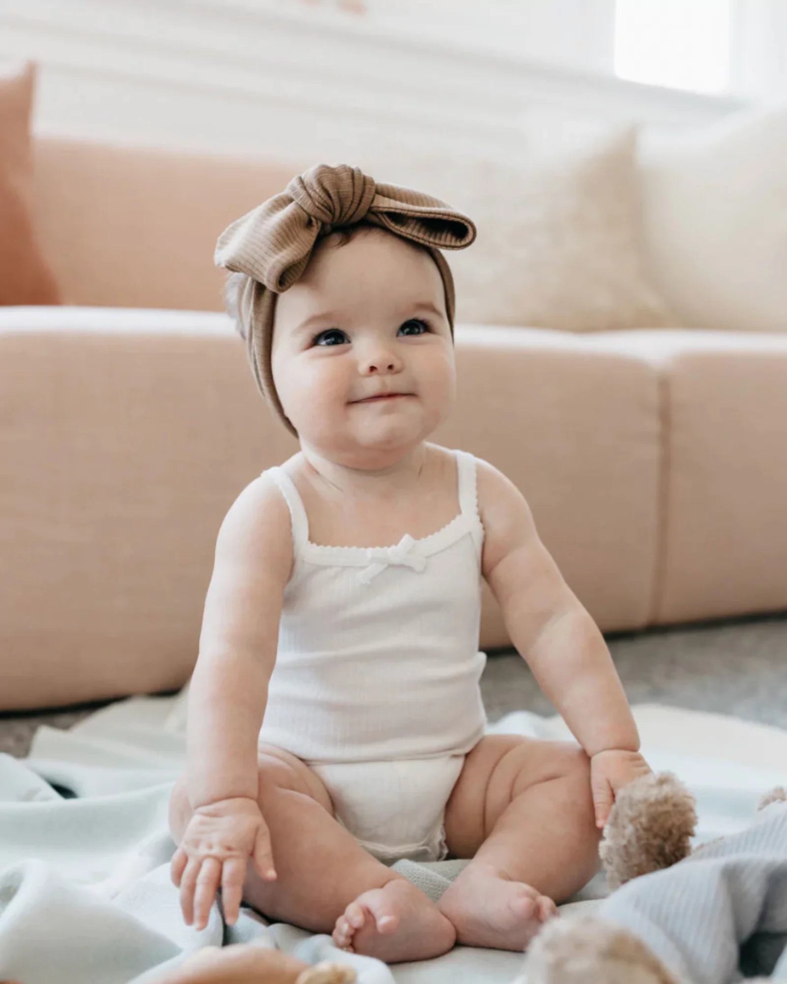 Organic Cotton Modal Singlet Bodysuit ~ Milk