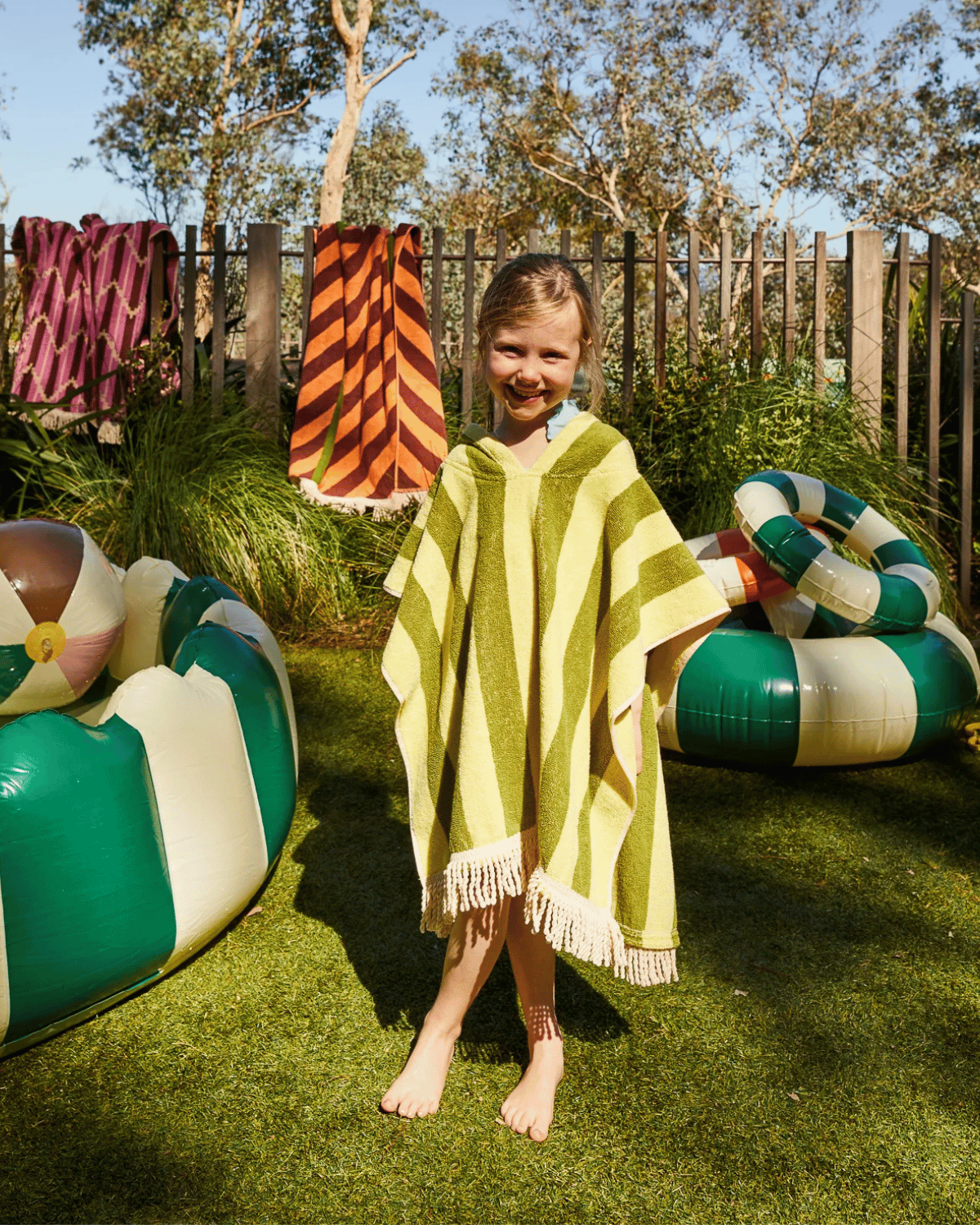 Jarita Hooded Towel - Palm by Sage &amp; Clare 