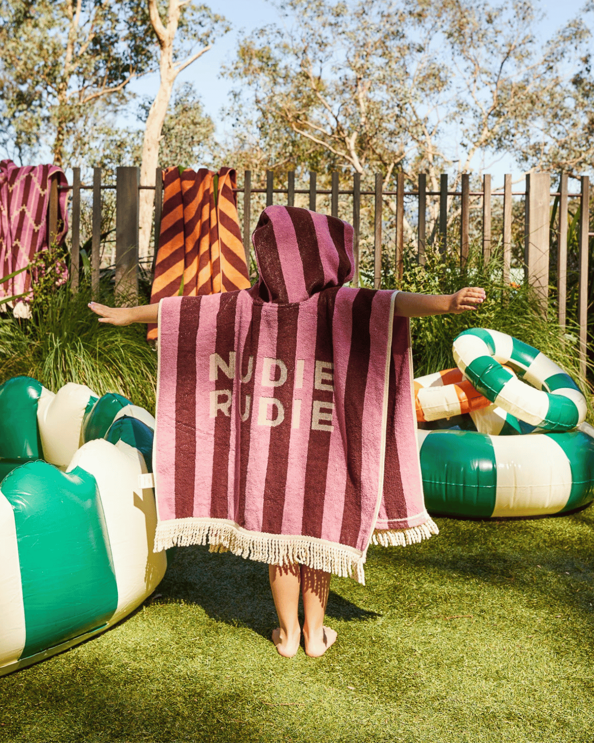 Jarita Hooded Towel - Rosewater by Sage &amp; Clare 