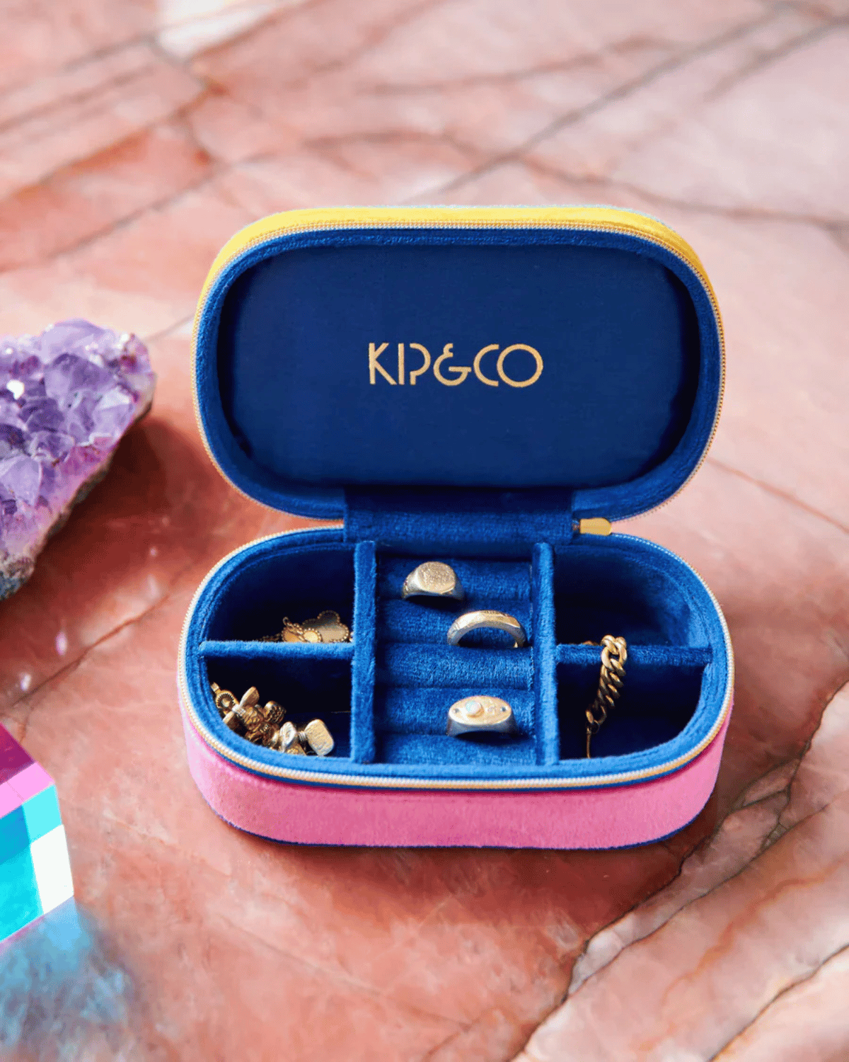 Kip &amp; Co Jewels for Jewels Travel Velvet Jewellery Box