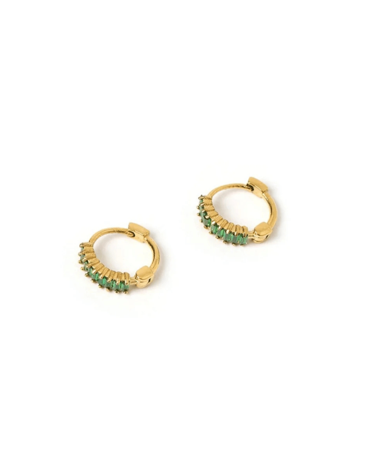 Khloe Gold Earrings - Emerald by Arms of Eve