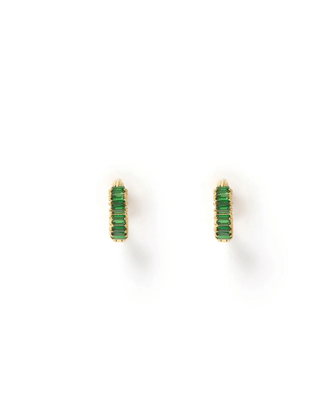 Khloe Gold Earrings - Emerald by Arms of Eve