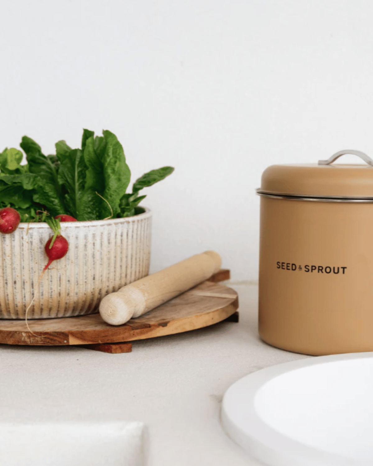 Seed &amp; Sprout Kitchen Compost Bin - Sand