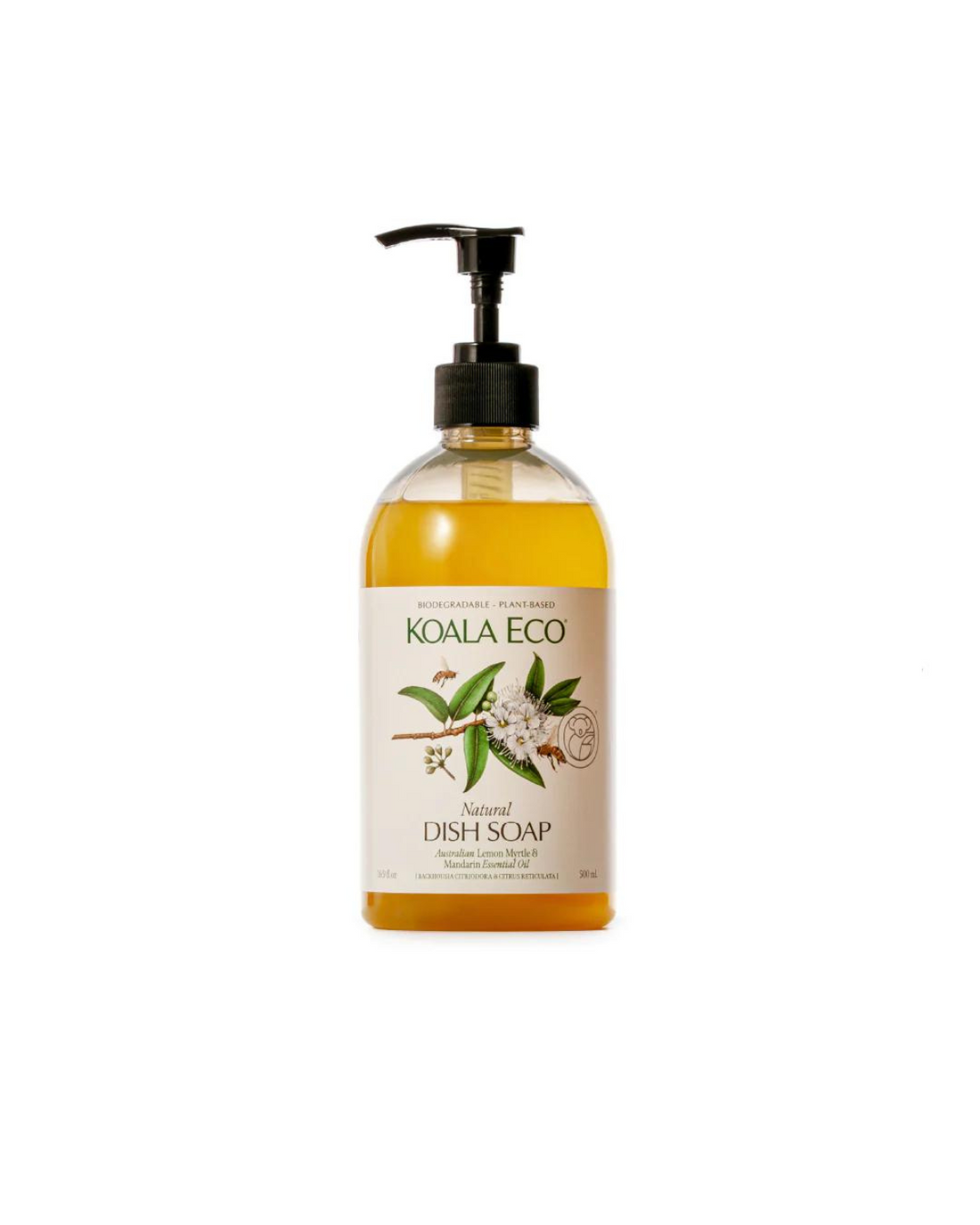 Natural Dish Soap by Koala Eco - Lemon Myrtle &amp; Mandarin (500ml)