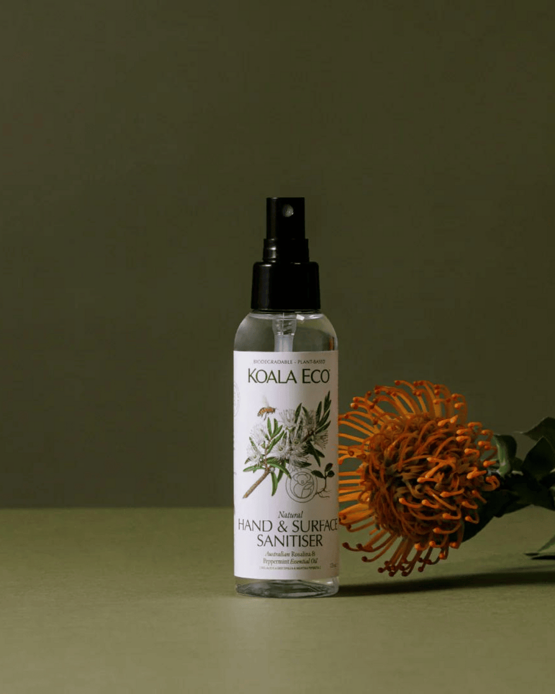 Natural Hand and Surface Spray Sanitiser by Koala Eco - Rosalina &amp; Peppermint (125ml)
