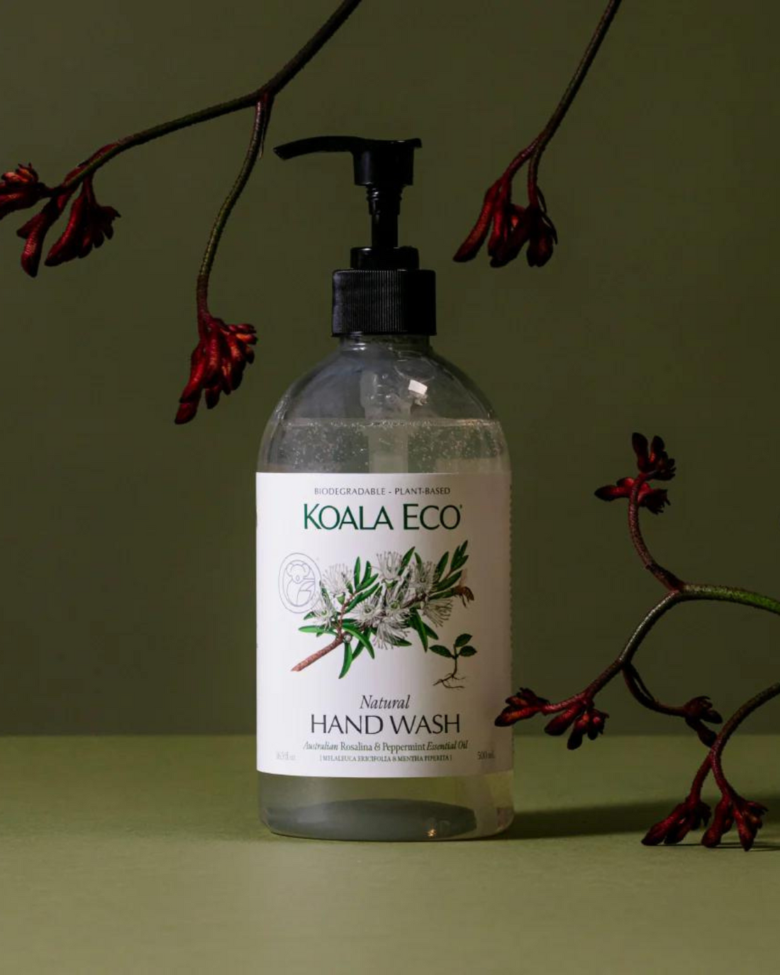 Natural Hand Wash by Koala Eco - Rosalina &amp; Peppermint (500ml)