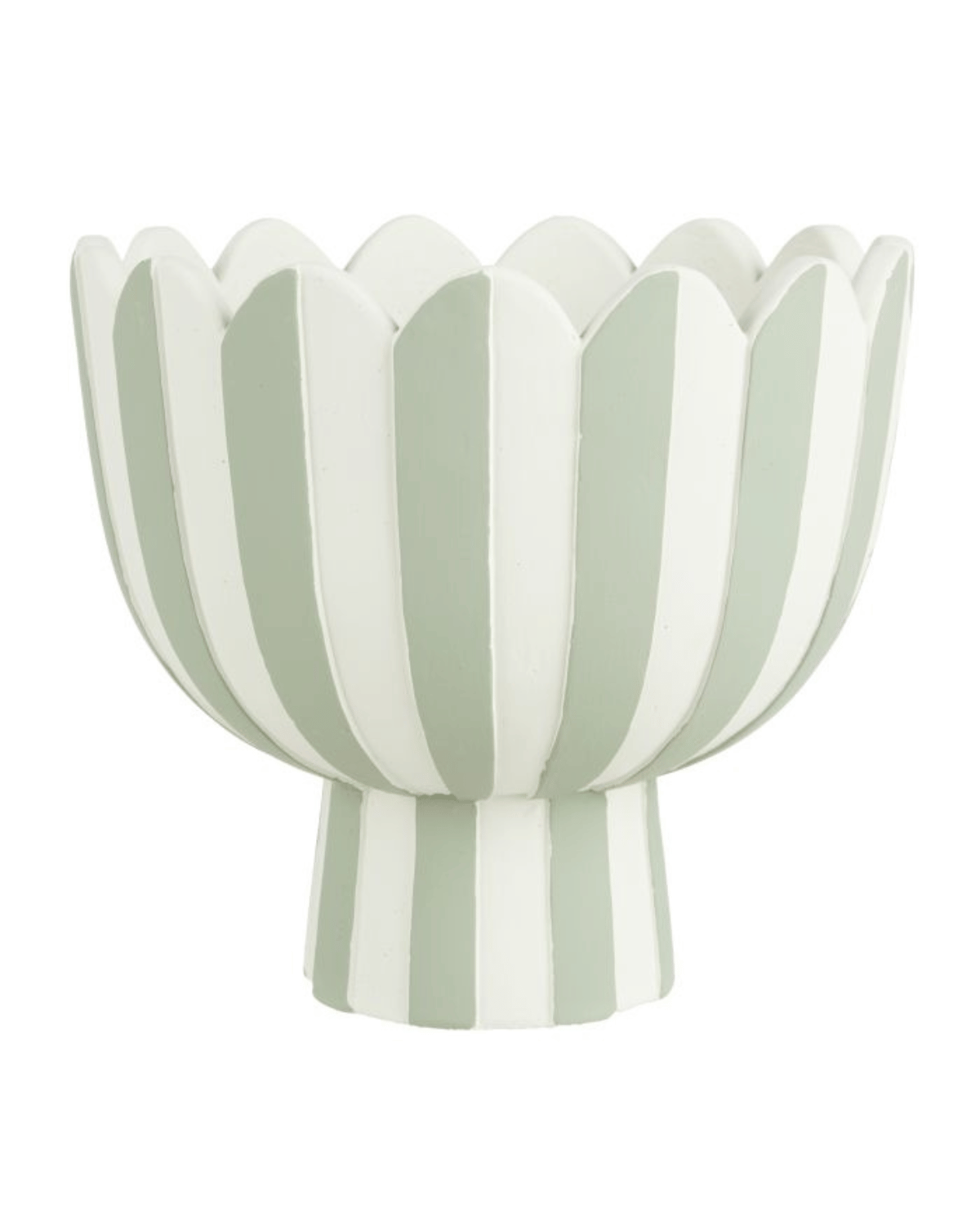 Lila Stripe Planter - Sage + White Stripe