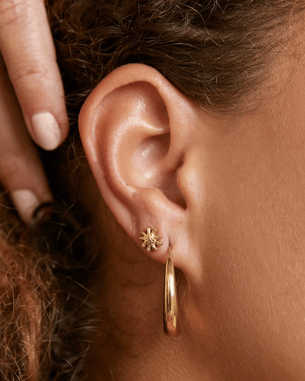 Magnola Gold Studs by Arms of Eve 