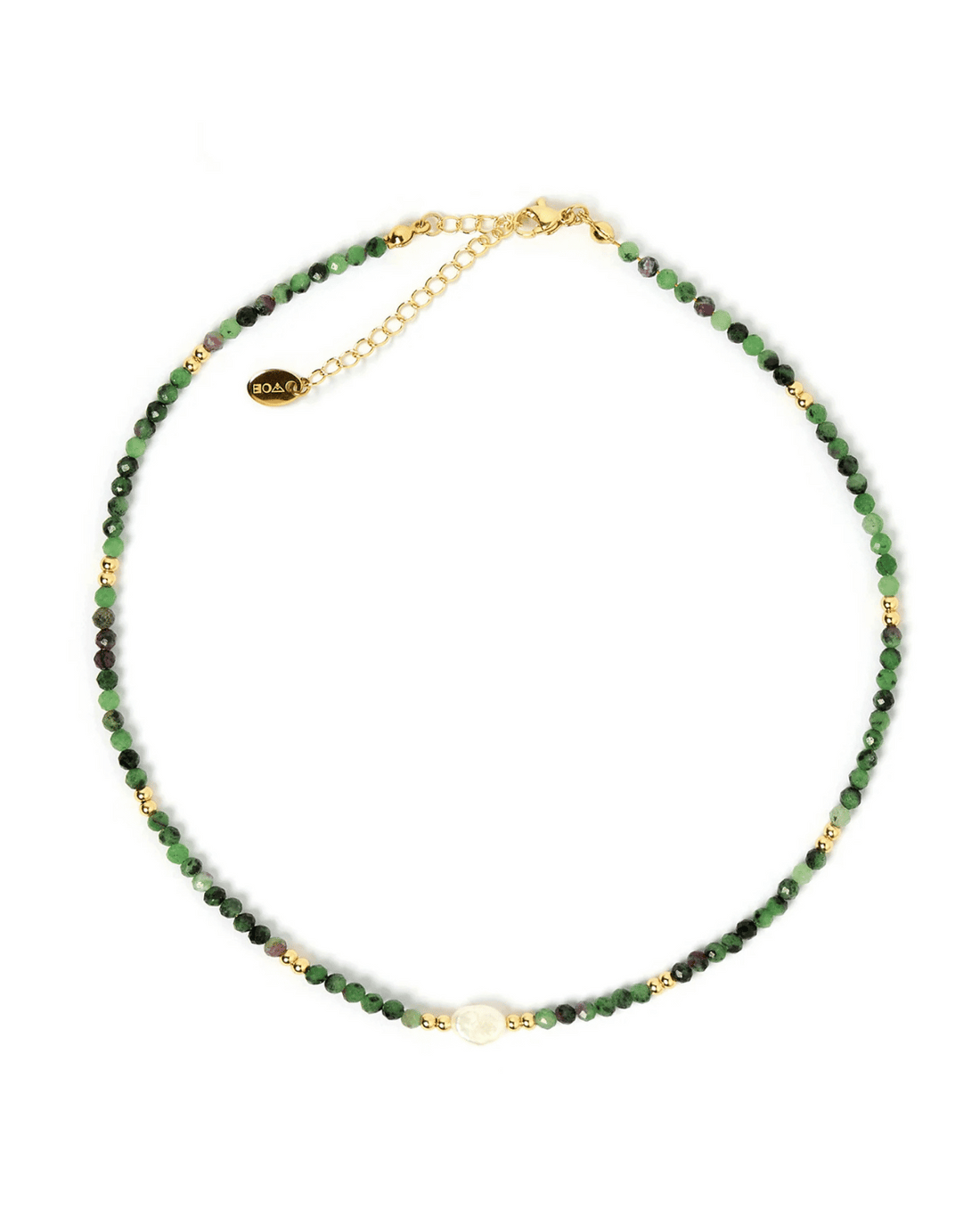 Mila Gemstone Necklace - Clinozoisite by Arms of Eve