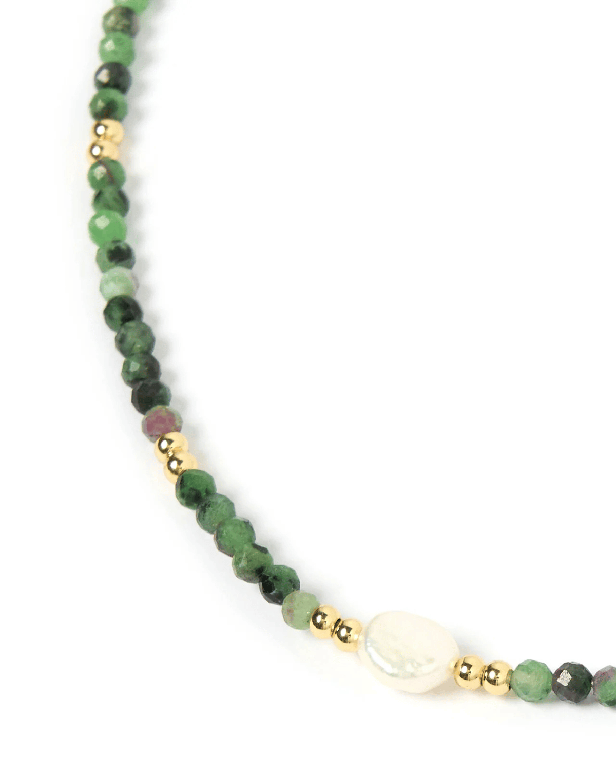 Mila Gemstone Necklace - Clinozoisite by Arms of Eve