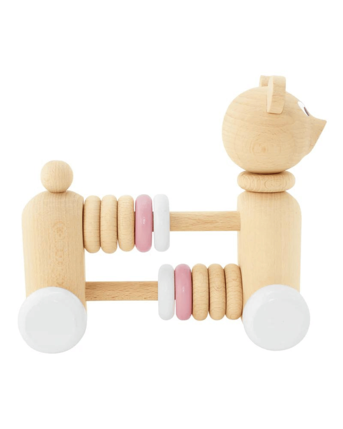 Miva Vacov Wooden push along Bear toy With Beads - Nala