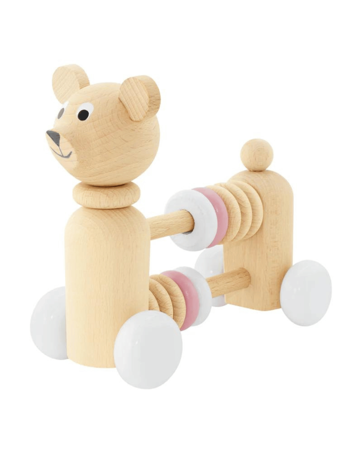 Miva Vacov Wooden push along Bear toy With Beads - Nala