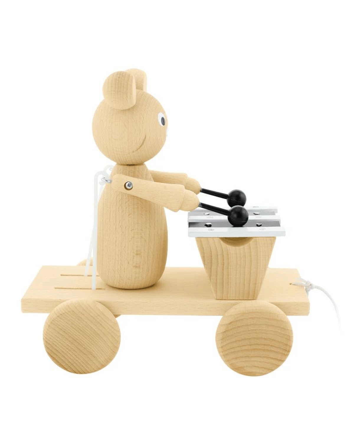 Wooden Pull Along Bear With Xylophone - Baxter for kids