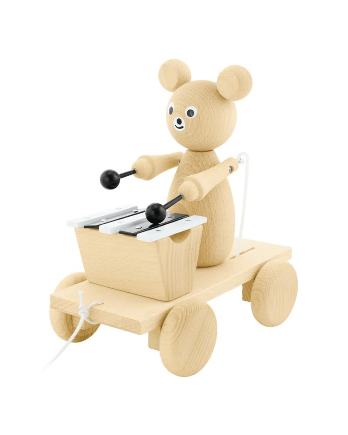 Wooden Pull Along Bear With Xylophone - Baxter for kids