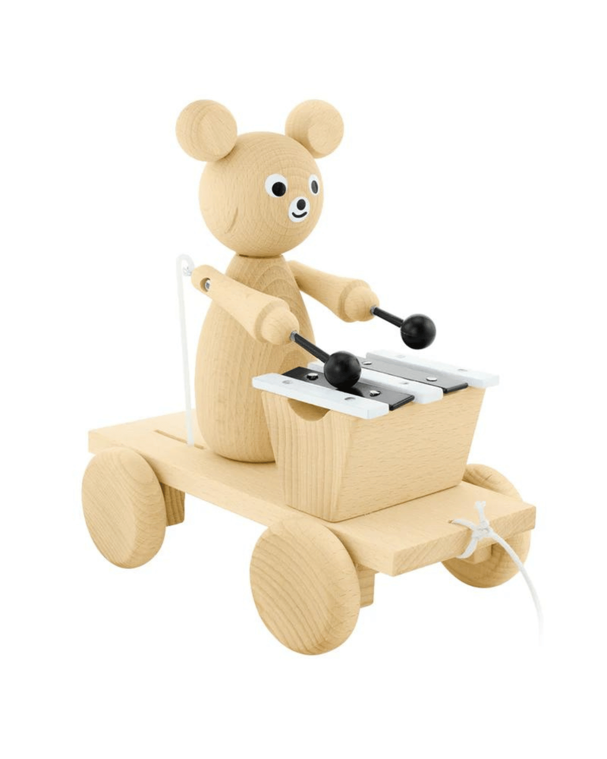 Wooden Pull Along Bear With Xylophone - Baxter for kids